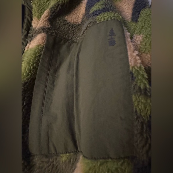 Bass Outdoor Women's Coastal Sherpa Zip-up Camo Jacket green Fleece Warm - Picture 7 of 7